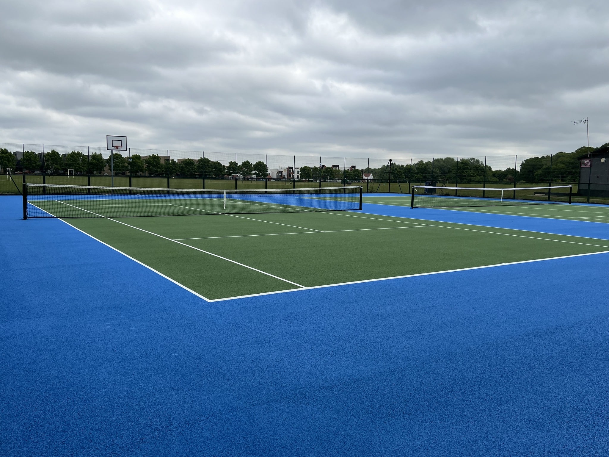 Tennis courts in Harlow refurbishment