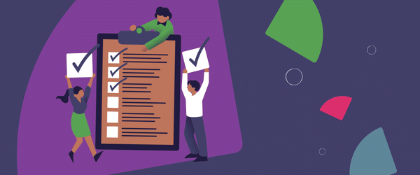 3 illustrations of people working together around a task